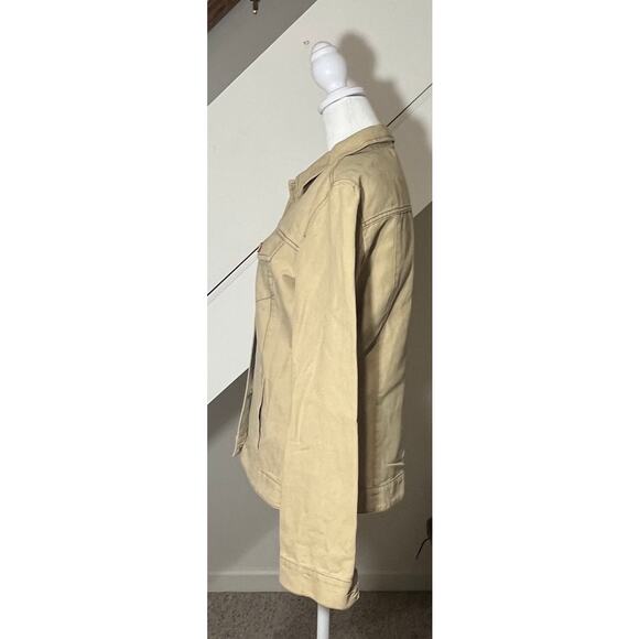 MAX MARA WEEKEND Khaki Cotton/Linen Lightweight Tailored Jacket Size 42 (US 10) - Picture 3 of 16
